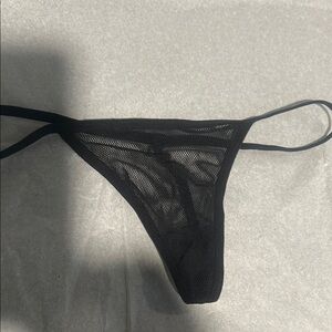 Black Mesh Bikini Bottom